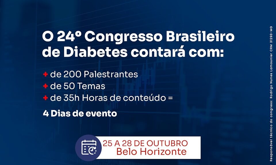 O 24º Congresso Brasileiro de Diabetes contará com: